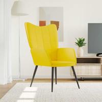 Relaxstoel stof mosterdgeel