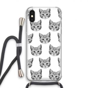 Kitten: iPhone X Transparant Hoesje met koord