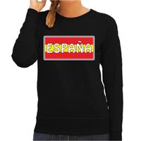 Spanje / Espana landen sweater zwart dames Spanje / Espana landen sweater zwart dames