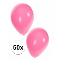 Ballonnen lichtroze 50 stuks - thumbnail