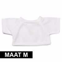 Wit shirt M voor Clothies knuffeldier 13 x 9 cm   -