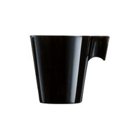 Lungo koffie/espresso bekers zwart - thumbnail