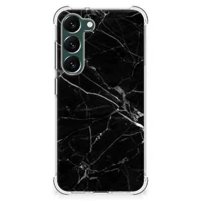 Samsung Galaxy S23 Plus Anti-Shock Hoesje Marmer Zwart - Origineel Cadeau Vader Samsung Galaxy S23 Plus Anti-Shock Hoesje Marmer Zwart - Origineel Cadeau Vader