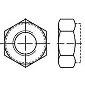 TOOLCRAFT TO-6864360 Zeskantmoeren M12 DIN 980 Staal Gelamelleerd verzinkt 250 stuk(s)