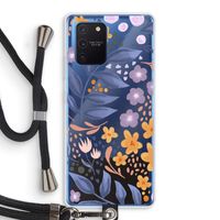 Flowers with blue leaves: Samsung Galaxy Note 10 Lite Transparant Hoesje met koord
