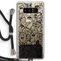 Vexx Black City : Samsung Galaxy Note 8 Transparant Hoesje met koord