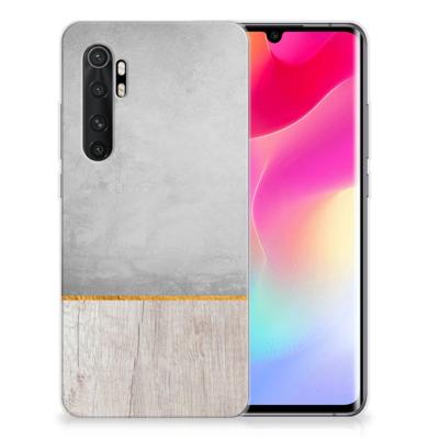 Xiaomi Mi Note 10 Lite | Bumper Hoesje | Wood Concrete