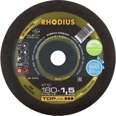 Rhodius 206259 Doorslijpschijf recht 180 mm 1 stuk(s) RVS, Staal