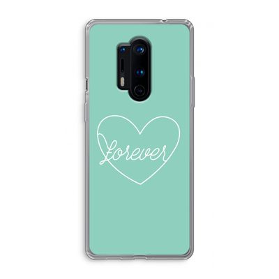 Forever heart pastel: OnePlus 8 Pro Transparant Hoesje