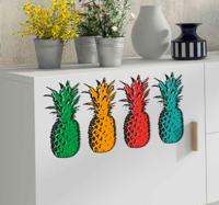 Pop Kunst Ananas Muursticker