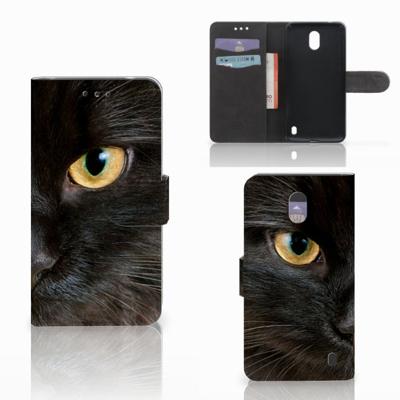 Nokia 2 | Telefoonhoesje | Met pasjeshouder | Zwarte Kat