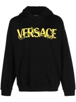 Versace hoodie en coton à logo imprimé - Noir - thumbnail