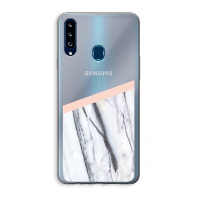 A touch of peach: Samsung Galaxy A20s Transparant Hoesje