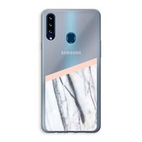 A touch of peach: Samsung Galaxy A20s Transparant Hoesje