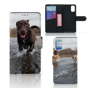 Samsung Galaxy A41 Telefoonhoesje met Pasjes Honden Labrador