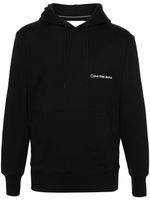 Calvin Klein Jeans hoodie en coton à logo imprimé - Noir