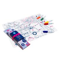 Placemat Kampeerbusje siliconen placemat om in te kleuren | SuperPetit Placemat Kampeerbusje siliconen placemat om in te kleuren | SuperPetit