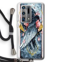Golden Raven: Huawei P40 Pro Plus Transparant Hoesje met koord