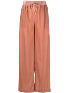 TWINSET pantalon en velours à coupe ample - Rose