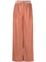 TWINSET pantalon en velours à coupe ample - Rose