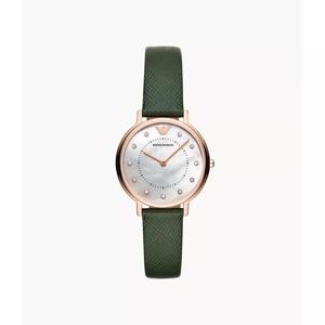 Emporio Armani RVS Wit Groen Dames Ar11150