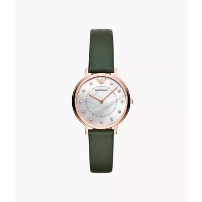 Emporio Armani RVS Wit Groen Dames Ar11150