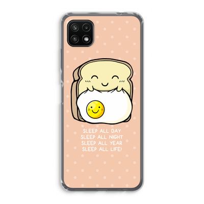 Sleep All Day: Samsung Galaxy A22 5G Transparant Hoesje
