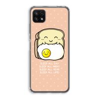 Sleep All Day: Samsung Galaxy A22 5G Transparant Hoesje