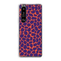 Purple Giraffe: Sony Xperia 1 III Transparant Hoesje