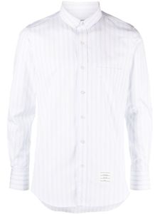 Thom Browne chemise rayée en coton à manches longues - Blanc