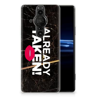 Sony Xperia Pro-I | Siliconen hoesje | met naam Already Taken Black