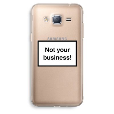 Not your business: Samsung Galaxy J3 (2016) Transparant Hoesje