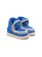 Mou Kids bottines Crib en daim - Bleu - thumbnail