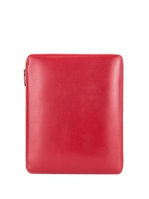 Comme Des Garçons Wallet coque d'iPad en cuir à fermeture zippée - Rouge