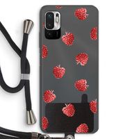Framboosjes: Xiaomi Redmi Note 10 5G Transparant Hoesje met koord