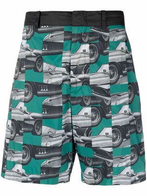 Ferrari short à imprimé photographique - Noir