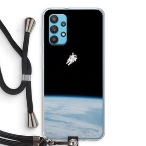 Alone in Space: Samsung Galaxy A32 4G Transparant Hoesje met koord