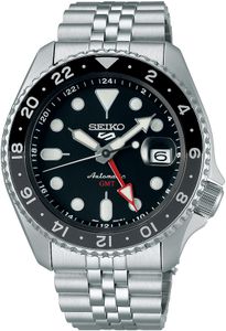 Seiko 5 Sports SSK001K1 Horloge Automaat staal zilverkleurig-zwart 42,5 mm