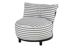 Hartman | Emma Round Loungestoel | Navy Stripe-White