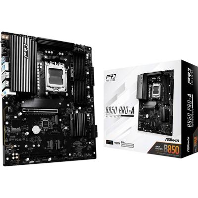 ASRock B850 Pro-A Moederbord Socket AMD AM5 Vormfactor ATX Moederbord chipset AMD® B850