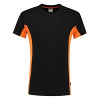 Tricorp T-shirt Bi-Color - Workwear - 102002 - zwart/oranje - maat XS