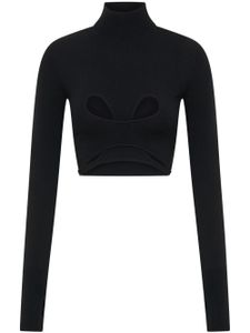 Dion Lee haut crop Mobius Loop - Noir
