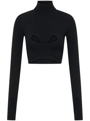 Dion Lee haut crop Mobius Loop - Noir