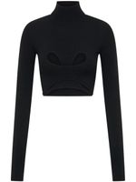Dion Lee haut crop Mobius Loop - Noir
