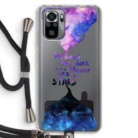 Stars quote: Xiaomi Redmi Note 10S Transparant Hoesje met koord