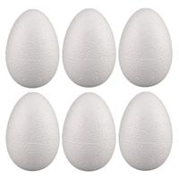 Piepschuim hobby vorm - 6x - ei - 6 cm - DIY knutsel figuren - paasei
