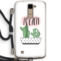 I love cacti: LG K10 (2016) Transparant Hoesje met koord
