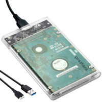 SATA Externe Harde Schijf Behuizing 2.5 inch | Transparant | USB 3.0 | Tot 2TB HDD/SSD Compatibel