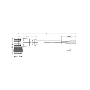 WAGO 756-5302/040-050 Sensor/actuator connector, geassembleerd M12 Bus, haaks 5.00 m 10 stuk(s)