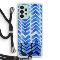 Blauwe pijlen: Samsung Galaxy A52s 5G Transparant Hoesje met koord